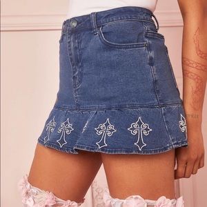 Sugar Thrillz Denim Skirt Flared